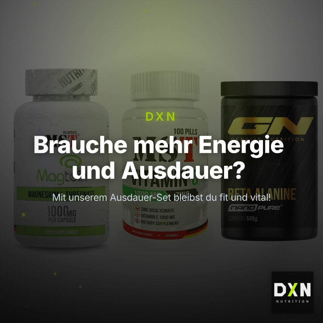 Ausdauer-Set: MST Magnesium + MST Vitamin C + GN Nano Beta – Clean Showcase Plus