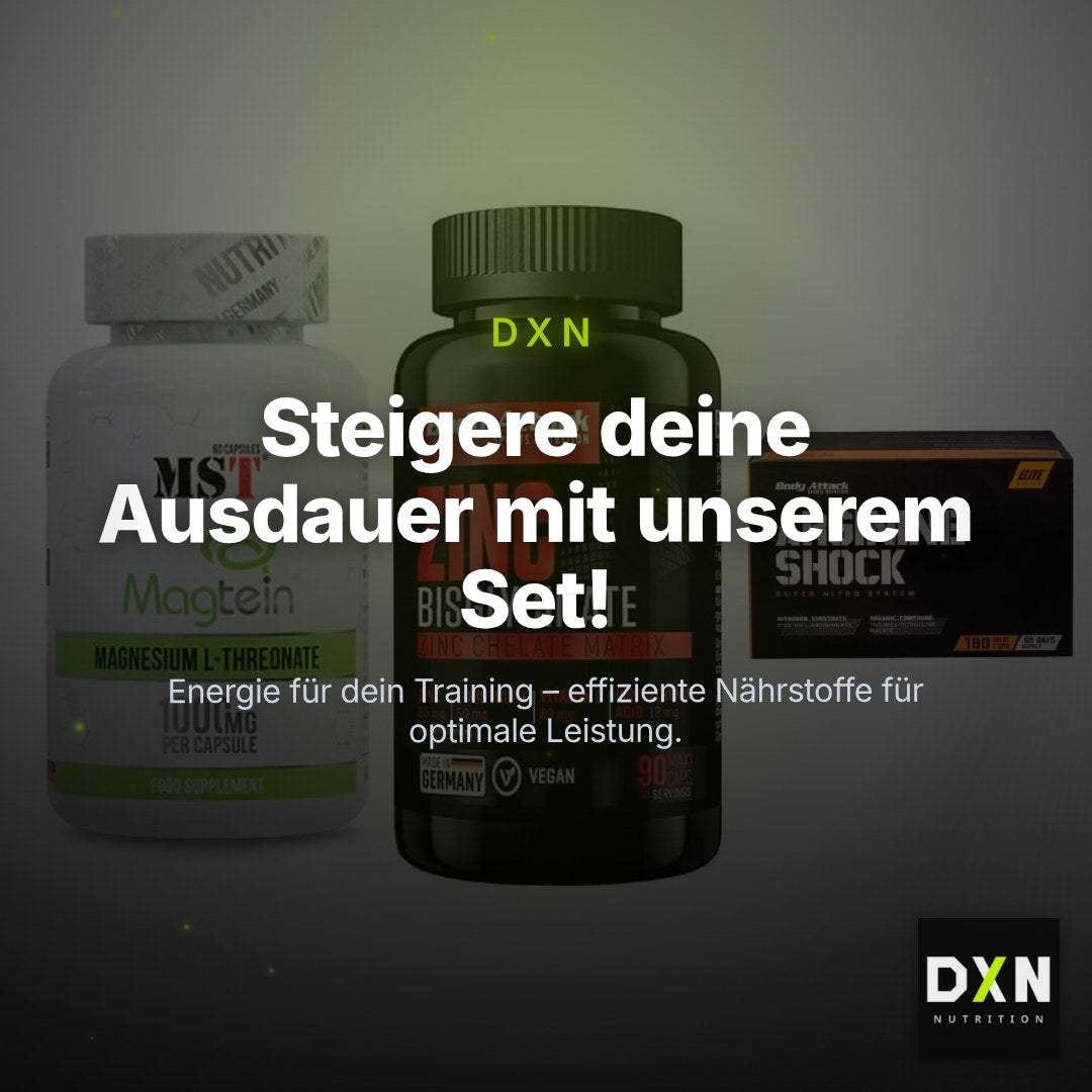 Ausdauer-Set: MST Magnesium + Body Attack Zink + Body Attack – Clean Showcase Plus
