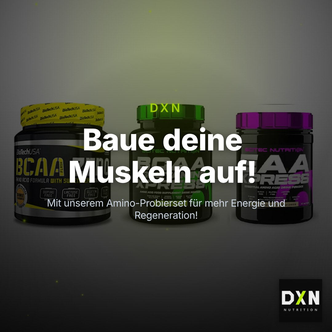 Amino-Probierset: BioTech BCAA + Scitec BCAA + Scitec EAA – Clean Showcase Plus
