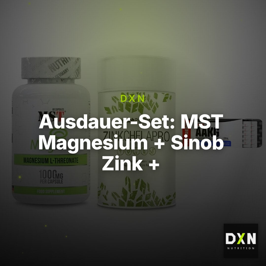 Ausdauer-Set: MST Magnesium + Sinob Zink + Nutrend AAKG – Clean Showcase Plus