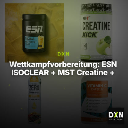 Wettkampfvorbereitung: ESN ISOCLEAR + MST Creatine + 2 weitere – Clean Showcase Plus