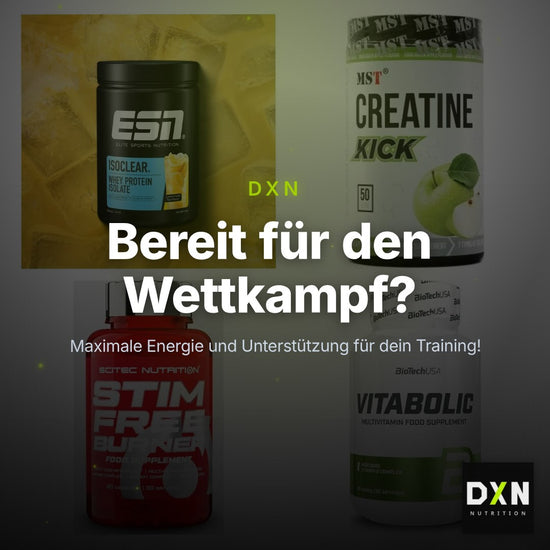 Wettkampfvorbereitung: ESN ISOCLEAR + MST Creatine + 2 weitere – Clean Showcase Plus