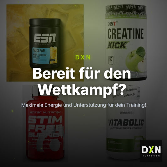 Wettkampfvorbereitung: ESN ISOCLEAR + MST Creatine + 2 weitere – Clean Showcase Plus