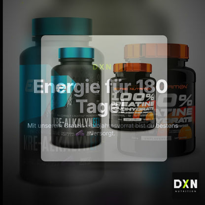 Creatin-Halbjahresvorrat: EFX Kre-Alkalyn – 180 Tage, 220 Kapseln – Clean Showcase Plus