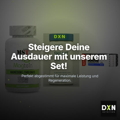 Ausdauer-Set: MST Magnesium + Applied Nutritio + Nutrend AAKG – Clean Showcase Plus