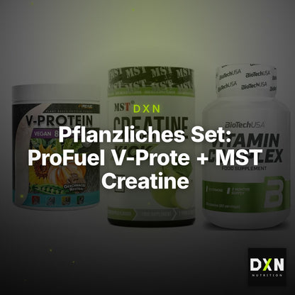Pflanzliches Set: ProFuel V-Prote + MST Creatine + BioTech Vitamin – Clean Showcase Plus