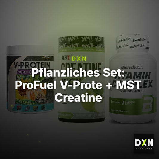 Pflanzliches Set: ProFuel V-Prote + MST Creatine + BioTech Vitamin – Clean Showcase Plus