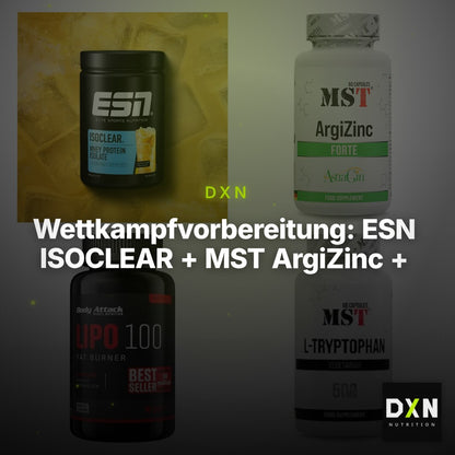 Wettkampfvorbereitung: ESN ISOCLEAR + MST ArgiZinc + 2 weitere – Clean Showcase Plus