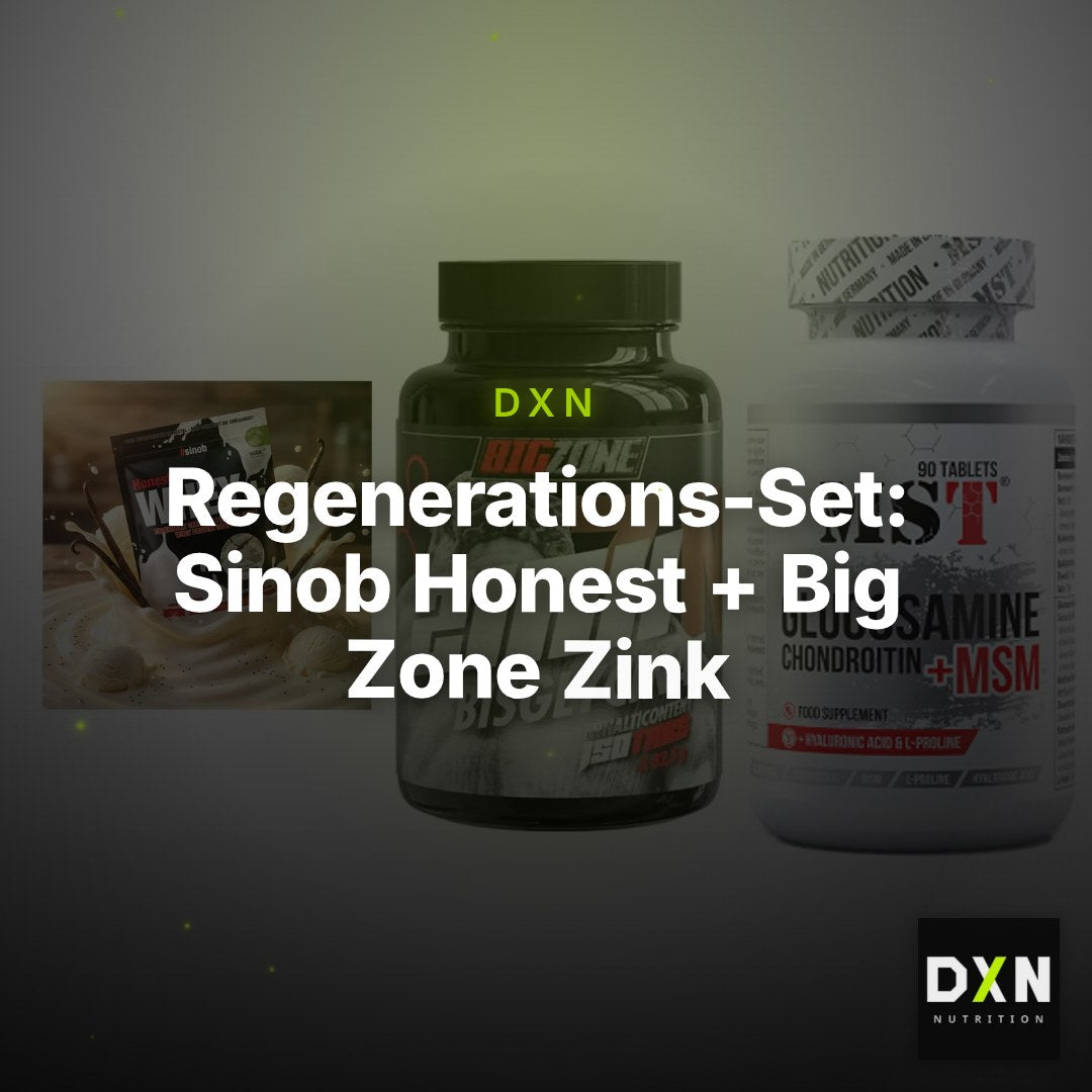 Regenerations-Set: Sinob Honest + Big Zone Zink + MST Glucosamine – Clean Showcase Plus