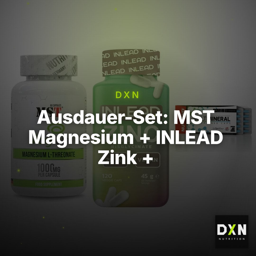 Ausdauer-Set: MST Magnesium + INLEAD Zink + Nutrend Multimin – Clean Showcase Plus