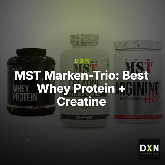 MST Marken-Trio: Best Whey Protein + Creatine HCL + Arginine HCL – Clean Showcase Plus