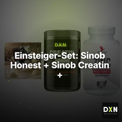 Einsteiger-Set: Sinob Honest + Sinob Creatin + #GYMJUICE ZINC – Clean Showcase Plus