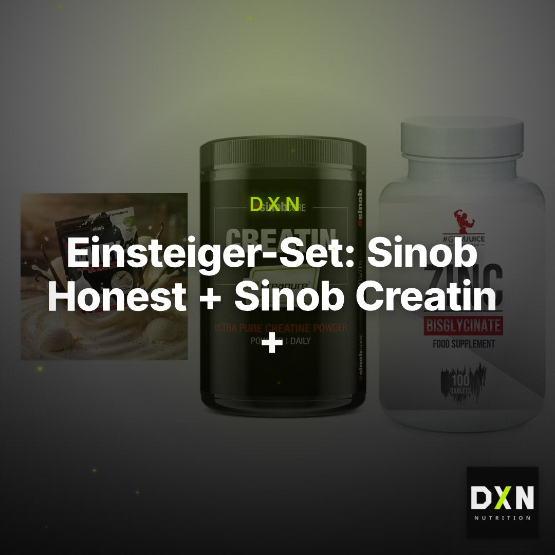 Einsteiger-Set: Sinob Honest + Sinob Creatin + #GYMJUICE ZINC – Clean Showcase Plus
