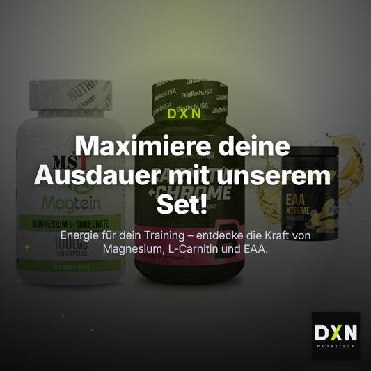 Ausdauer-Set: MST Magnesium + BioTech L-Carnit + GN EAA Xtreme – Clean Showcase Plus