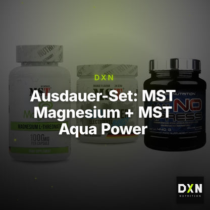 Ausdauer-Set: MST Magnesium + MST Aqua Power + Scitec Ami-NO – Clean Showcase Plus