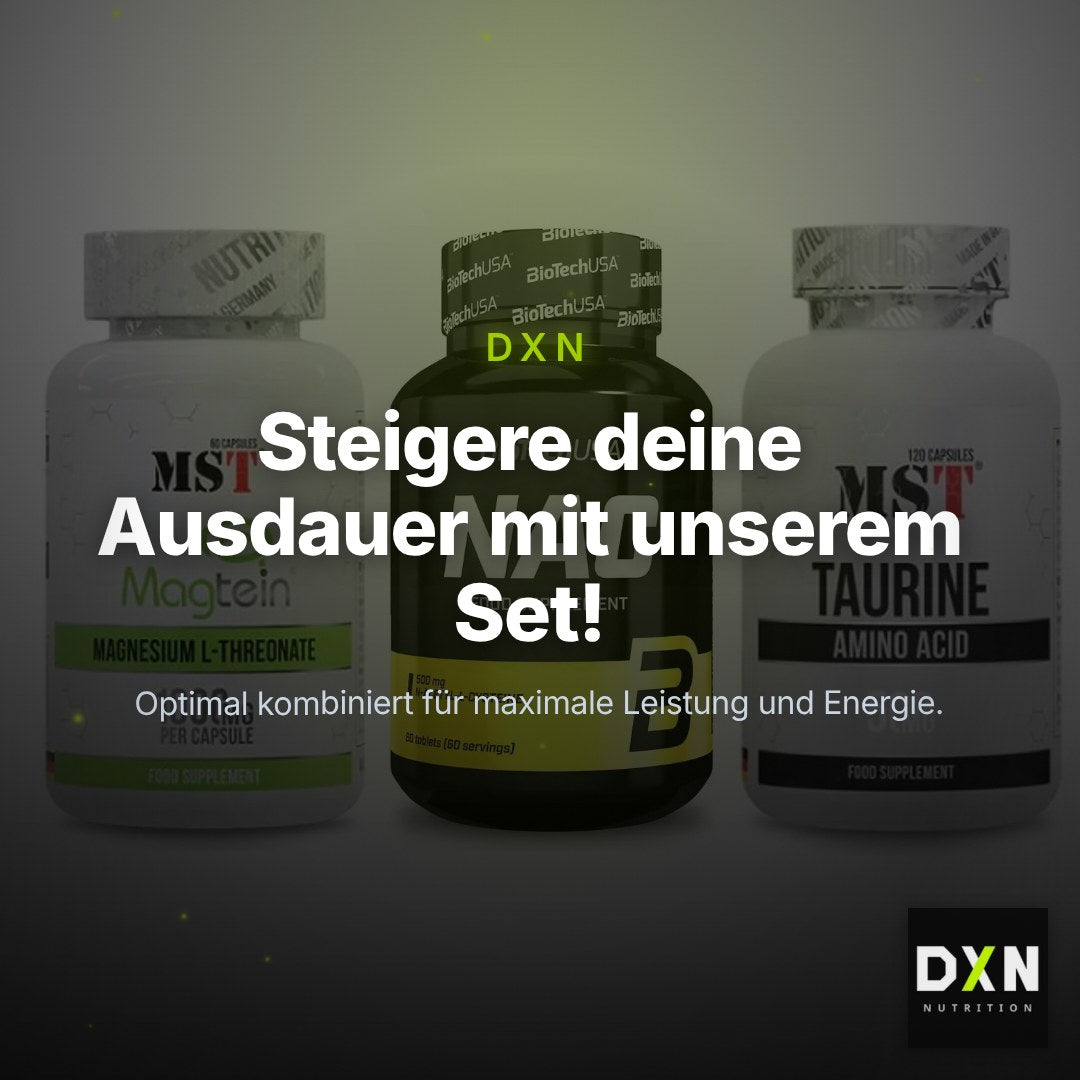 Ausdauer-Set: MST Magnesium + BioTech NAC + MST Taurine – Clean Showcase Plus