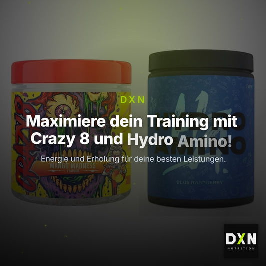 Trainings-Set: Swedish Supplements Crazy 8 + Nanosupps Hydro Amino – Clean Showcase Plus