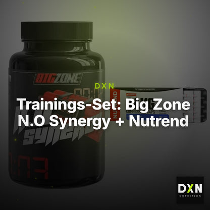 Trainings-Set: Big Zone N.O Synergy + Nutrend AAKG Compressed Kapseln – Clean Showcase Plus
