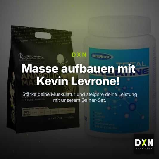Masseaufbau-Set: Kevin Levrone Anabolic Mass + Megabol Total Creatine – Clean Showcase Plus