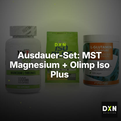 Ausdauer-Set: MST Magnesium + Olimp Iso Plus + ProFuel Glutamin – Clean Showcase Plus
