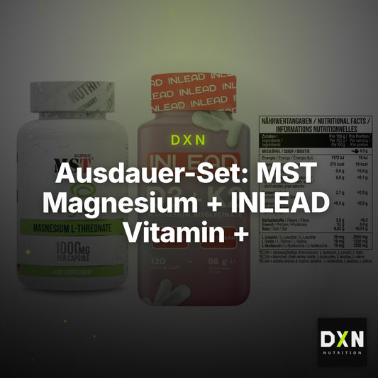 Ausdauer-Set: MST Magnesium + INLEAD Vitamin + MST BCAA Zero – Clean Showcase Plus