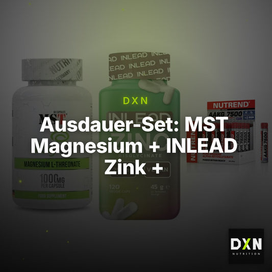 Ausdauer-Set: MST Magnesium + INLEAD Zink + Nutrend AAKG – Clean Showcase Plus