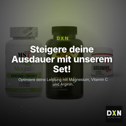 Ausdauer-Set: MST Magnesium + GN Vitamin C + MST Arginine RAW – Clean Showcase Plus
