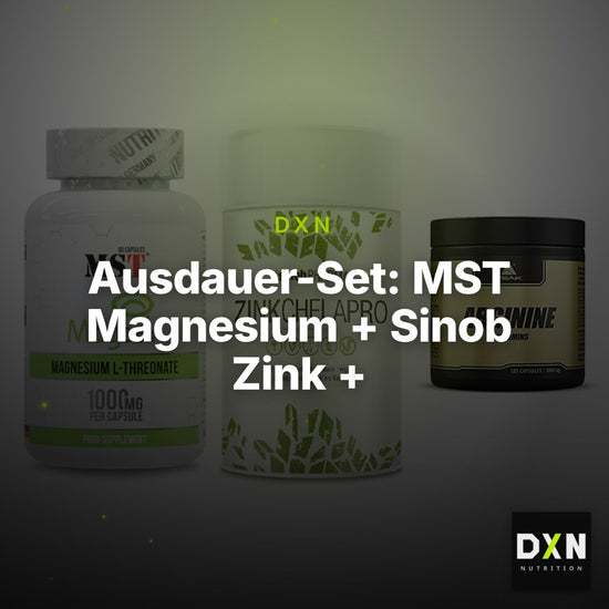 Ausdauer-Set: MST Magnesium + Sinob Zink + Peak Arginin – Clean Showcase Plus