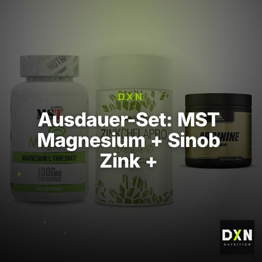 Ausdauer-Set: MST Magnesium + Sinob Zink + Peak Arginin – Clean Showcase Plus