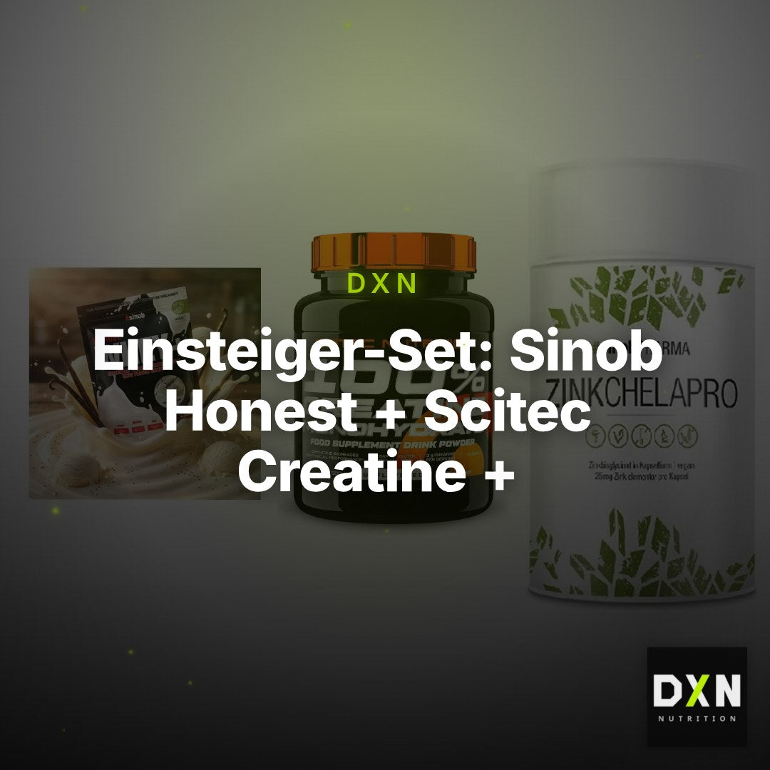 Einsteiger-Set: Sinob Honest + Scitec Creatine + Sinob Zink – Clean Showcase Plus