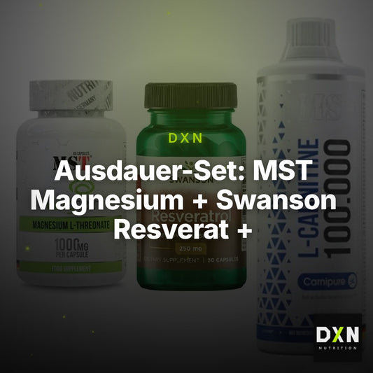 Ausdauer-Set: MST Magnesium + Swanson Resverat + MST L-Carnitine – Clean Showcase Plus