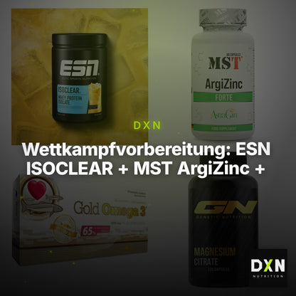 Wettkampfvorbereitung: ESN ISOCLEAR + MST ArgiZinc + 2 weitere – Clean Showcase Plus