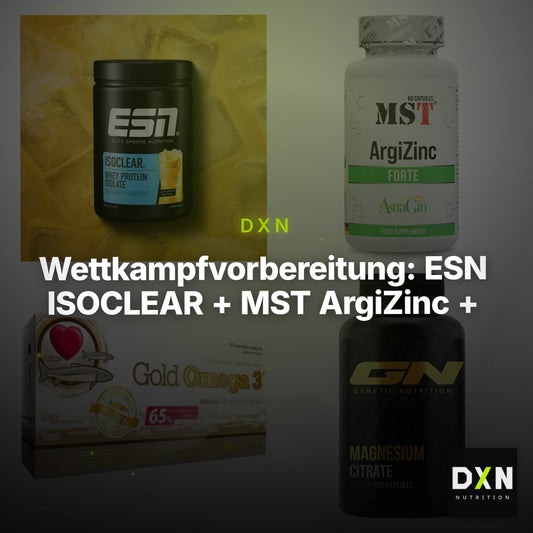 Wettkampfvorbereitung: ESN ISOCLEAR + MST ArgiZinc + 2 weitere – Clean Showcase Plus