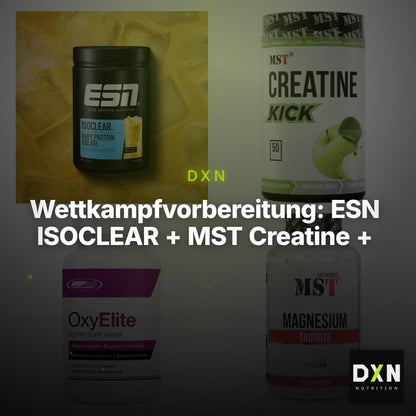 Wettkampfvorbereitung: ESN ISOCLEAR + MST Creatine + 2 weitere – Clean Showcase Plus