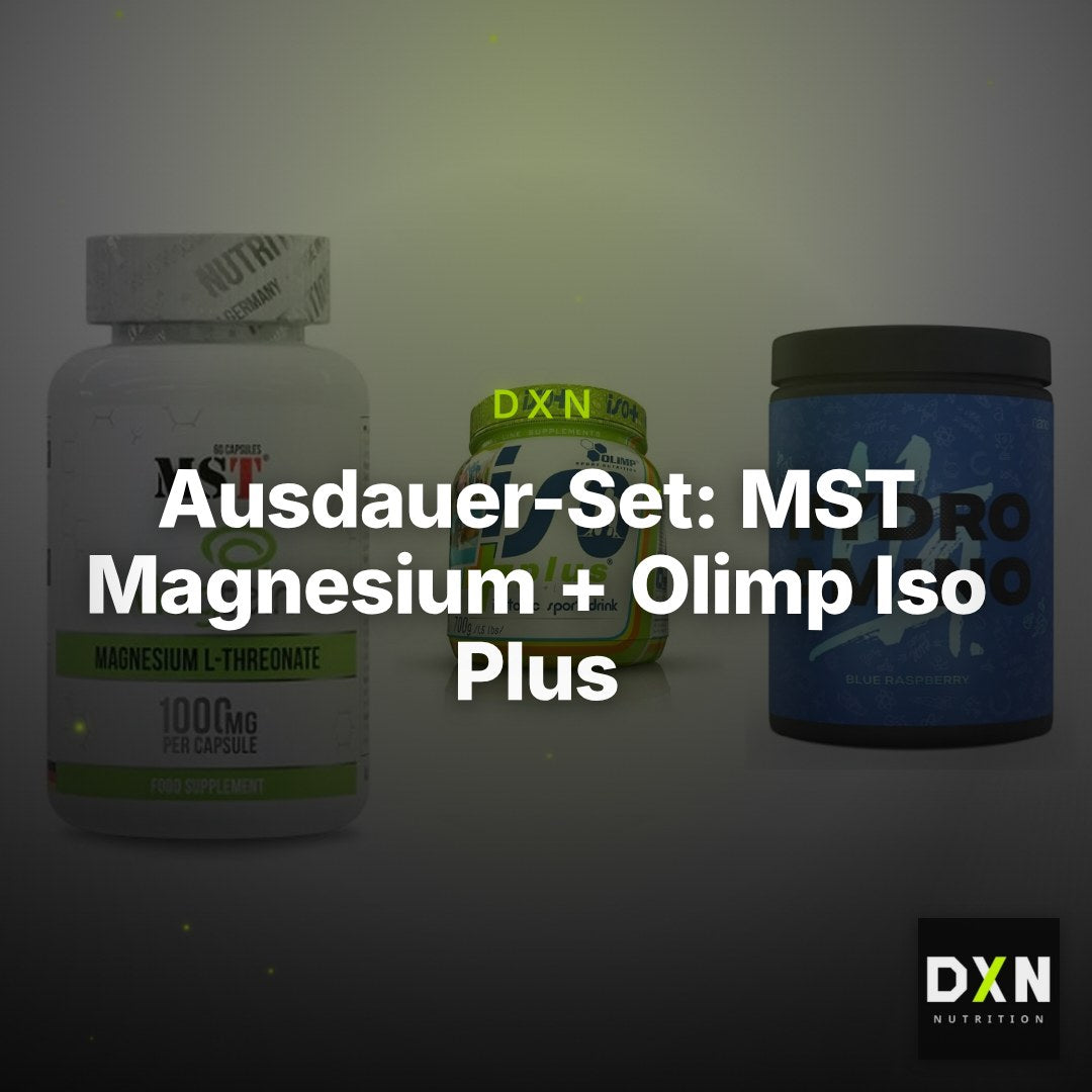 Ausdauer-Set: MST Magnesium + Olimp Iso Plus + Nanosupps Hydro – Clean Showcase Plus