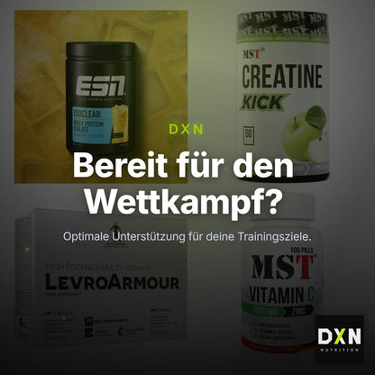 Wettkampfvorbereitung: ESN ISOCLEAR + MST Creatine + 2 weitere – Clean Showcase Plus