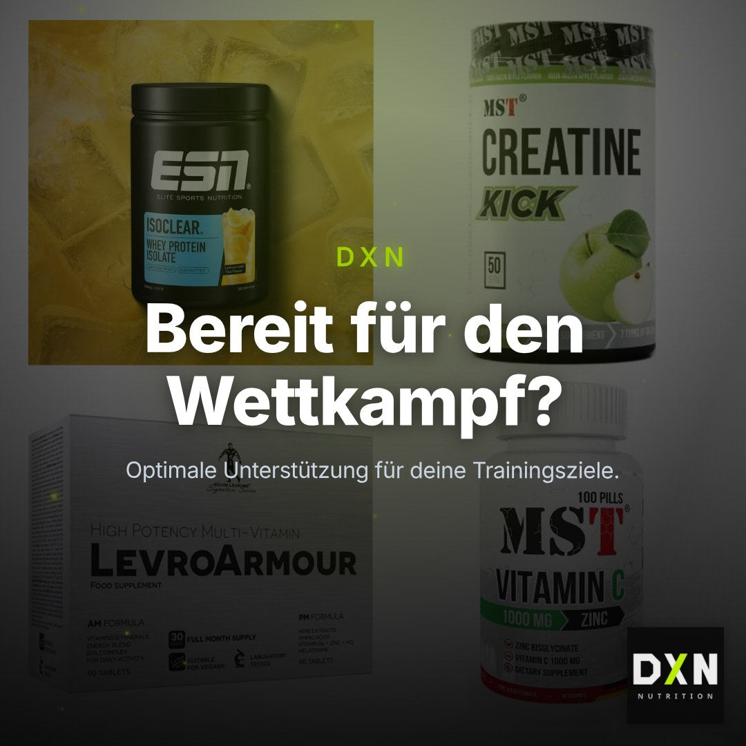 Wettkampfvorbereitung: ESN ISOCLEAR + MST Creatine + 2 weitere – Clean Showcase Plus
