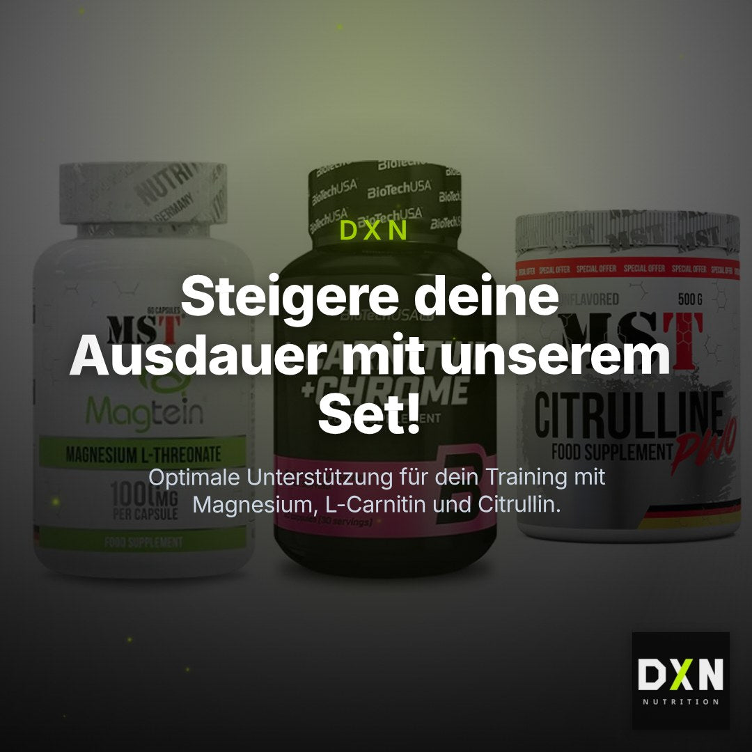 Ausdauer-Set: MST Magnesium + BioTech L-Carnit + MST Citrulline – Clean Showcase Plus