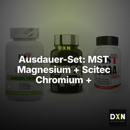 Ausdauer-Set: MST Magnesium + Scitec Chromium + MST BCAA 1000 – Clean Showcase Plus