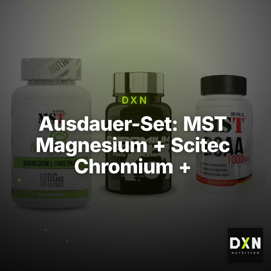 Ausdauer-Set: MST Magnesium + Scitec Chromium + MST BCAA 1000 – Clean Showcase Plus