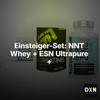 Einsteiger-Set: NNT Whey + ESN Ultrapure + Nutrend Zinc – Clean Showcase Plus
