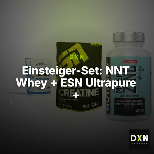 Einsteiger-Set: NNT Whey + ESN Ultrapure + Nutrend Zinc – Clean Showcase Plus