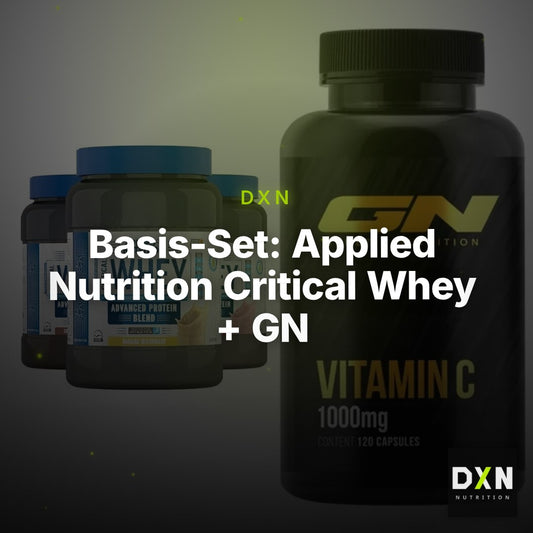 Basis-Set: Applied Nutrition Critical Whey + GN Vitamin C Health Line – Clean Showcase Plus