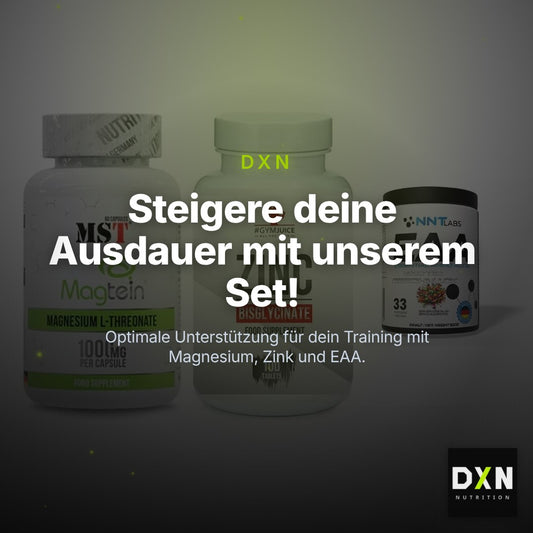 Ausdauer-Set: MST Magnesium + #GYMJUICE ZINC + NNT EAA – Clean Showcase Plus