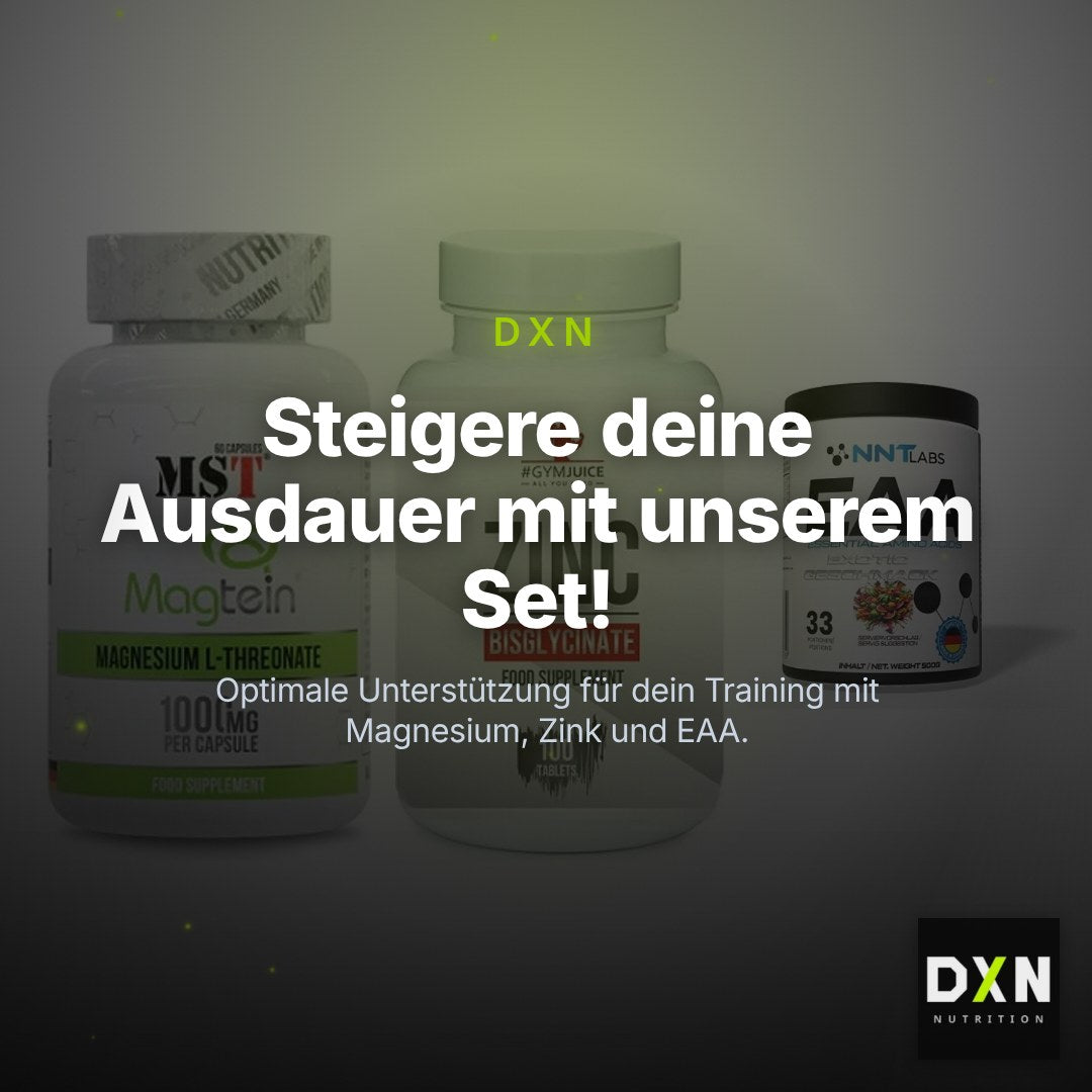 Ausdauer-Set: MST Magnesium + #GYMJUICE ZINC + NNT EAA – Clean Showcase Plus