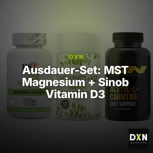Ausdauer-Set: MST Magnesium + Sinob Vitamin D3 + GN Acetyl – Clean Showcase Plus