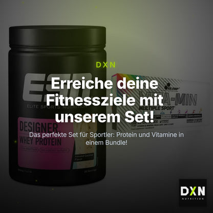 Basis-Set: ESN Designer Whey 908g Dose + Olimp Vita-Min Multiple Sport – Clean Showcase Plus