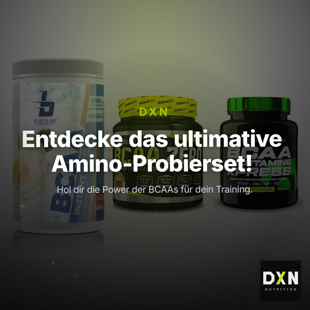 Amino-Probierset: Blackline + BioTech BCAA + Scitec BCAA – Clean Showcase Plus