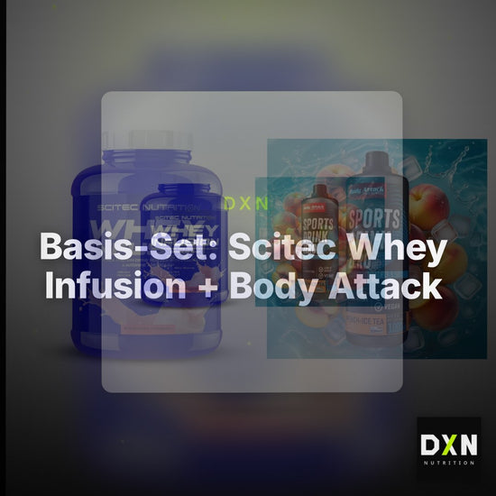 Basis-Set: Scitec Whey Infusion + Body Attack Sports Drink Zero – Clean Showcase Plus