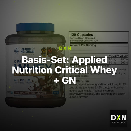Basis-Set: Applied Nutrition Critical Whey + GN Zinc Citrate 120 Tabl. – Clean Showcase Plus